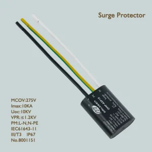OMP-ASP10/275  10KV Lightning Arrester for LED Street Light Powe Surge Protector ,10KA @8/20μs , CE,RoHs,IP67